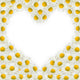 Heart Frame Daisies Wall Mural
