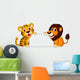Cute Lion and Tiger