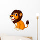 Cute Lion Cartoon Expression Wall Decal