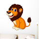 cute lion cartoon expression Wall Decal