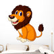 cute lion cartoon expression Wall Decal