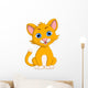 cute cat cartoon expression Wall Decal