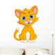 cute cat cartoon expression Wall Decal