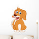 cute little dog cartoon expression Wall Decal