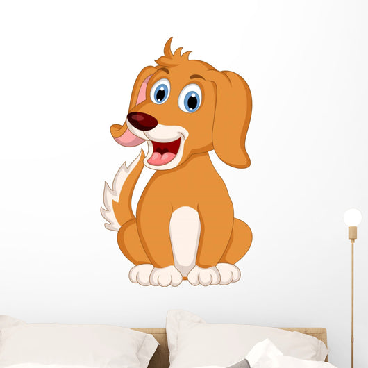 cute little dog cartoon expression Wall Decal
