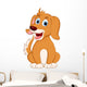 cute little dog cartoon expression Wall Decal