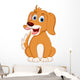 cute little dog cartoon expression Wall Decal