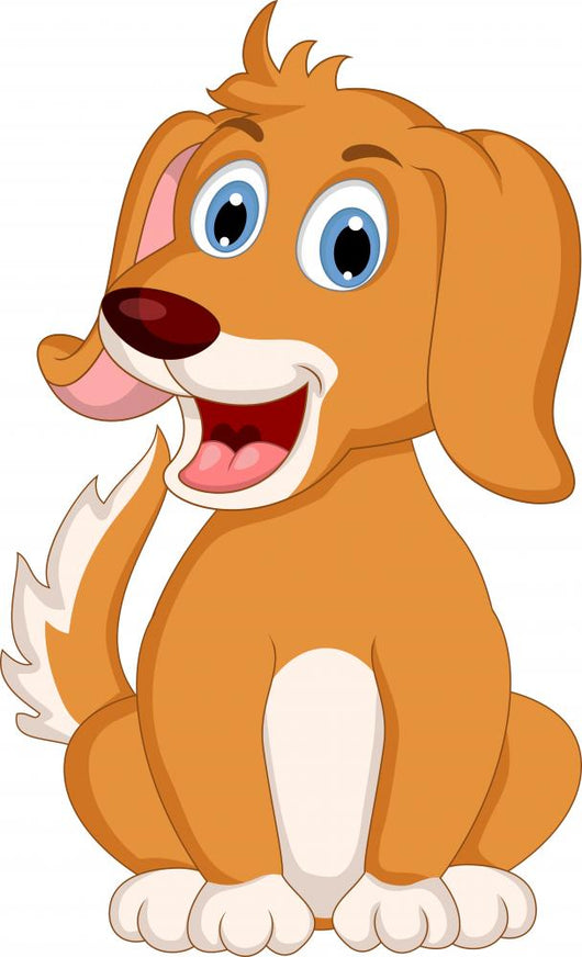 cute little dog cartoon expression Wall Decal