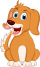 cute little dog cartoon expression Wall Decal