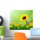 Summer Background With Yellow Flowers Wall Mural