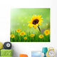 Summer Background With Yellow Flowers Wall Mural