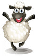 A happy sheep Wall Decal