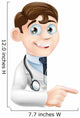 Doctor Pointing Banner Wall Decal