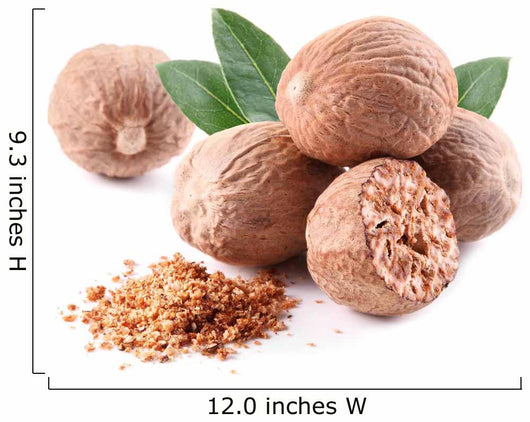 Nutmeg with Leaves