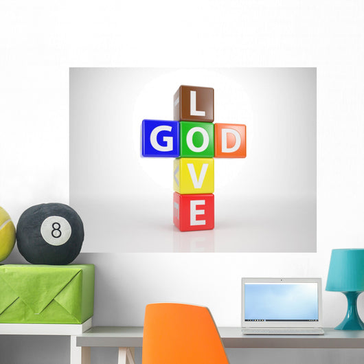 God and Love out Wall Mural
