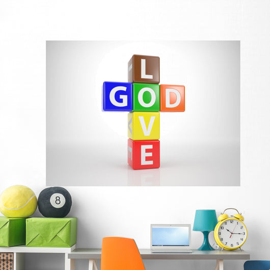 God and Love out Wall Mural