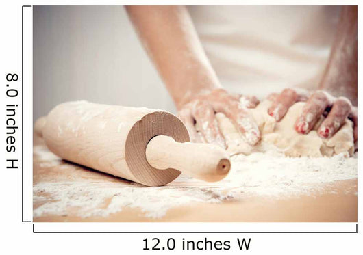 Woman Kneading Dough Close-up