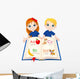 Two Kids and ABC Wall Decal