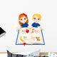 Two Kids and ABC Wall Decal