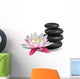 Water lily and zen stones Wall Decal