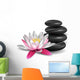 Water lily and zen stones Wall Decal