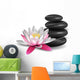 Water lily and zen stones Wall Decal