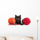 messy yarn kitten Wall Decal