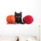 messy yarn kitten Wall Decal