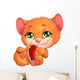kitten and heart Wall Decal