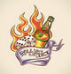 Roll the Dice - Tattoo Design Wall Decal