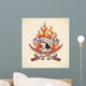 Skull Pirate Tattoo Design Wall Mural