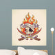 Skull Pirate Tattoo Design Wall Mural