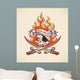 Skull Pirate Tattoo Design Wall Mural