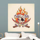 Skull Pirate Tattoo Design Wall Mural