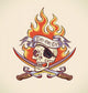 Skull Pirate Tattoo Design Wall Mural