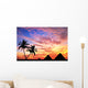 Egyptian Pyramids and Palm Trees Wall Mural