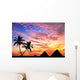 Egyptian Pyramids and Palm Trees Wall Mural