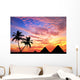 Egyptian Pyramids and Palm Trees Wall Mural