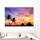 Egyptian Pyramids and Palm Trees Wall Mural