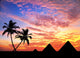 Egyptian Pyramids and Palm Trees Wall Mural