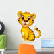 cute baby tiger posing Wall Decal
