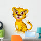 cute baby tiger posing Wall Decal