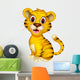 cute baby tiger posing Wall Decal