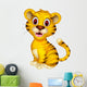 cute baby tiger posing Wall Decal