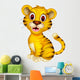 cute baby tiger posing Wall Decal