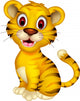 cute baby tiger posing Wall Decal