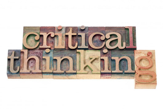 Critical Thinking in Wood Type Wall Decal