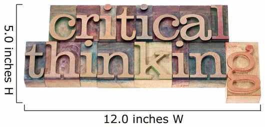 Critical Thinking in Wood Type Wall Decal