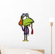 cartoon frog pilot Wall Decal