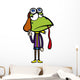 cartoon frog pilot Wall Decal